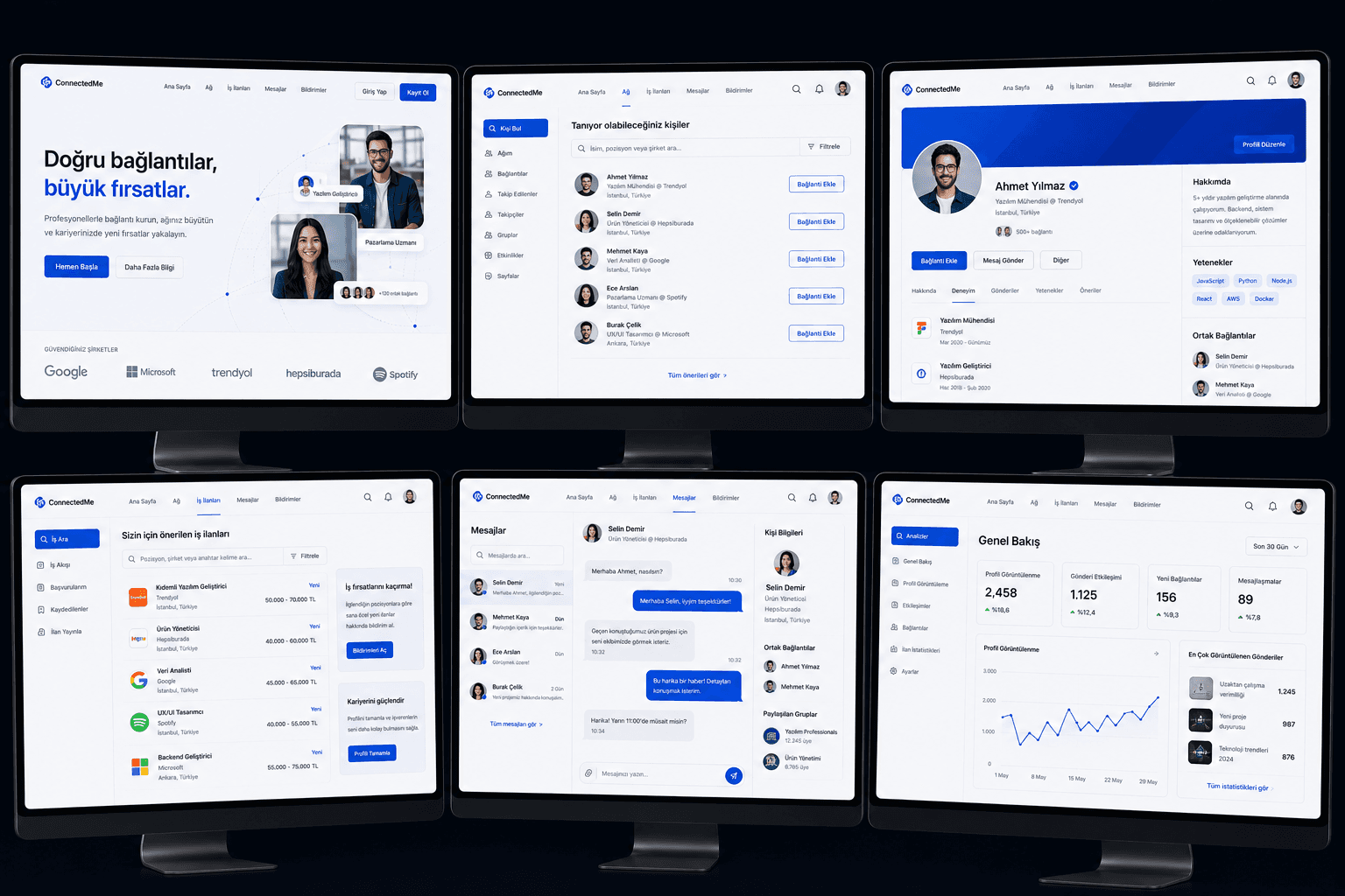 Sosyal Medya Ajansı Web Sitesi — UI/UX tasarım mockup